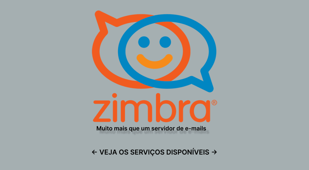 Zimbra Servidor de E-mails logotipo banner principal Corporativo