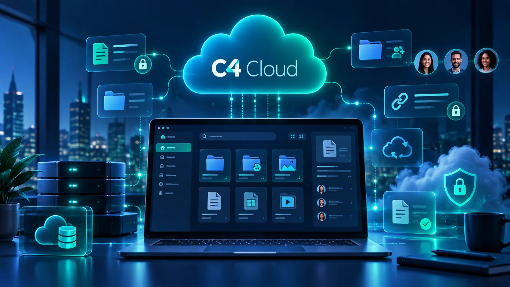 Painel ilustrativo do C4 Cloud